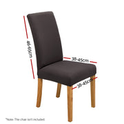 Ronan Fabric Dining Chair Cover Set – Dark Grey