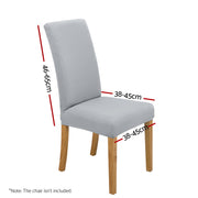 Riley Fabric Dining Chair Cover Set – Grey