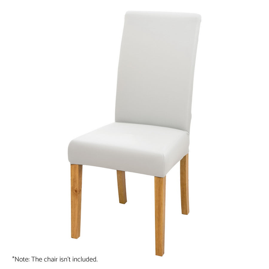 Riley Fabric Dining Chair Cover Set of 6 – White