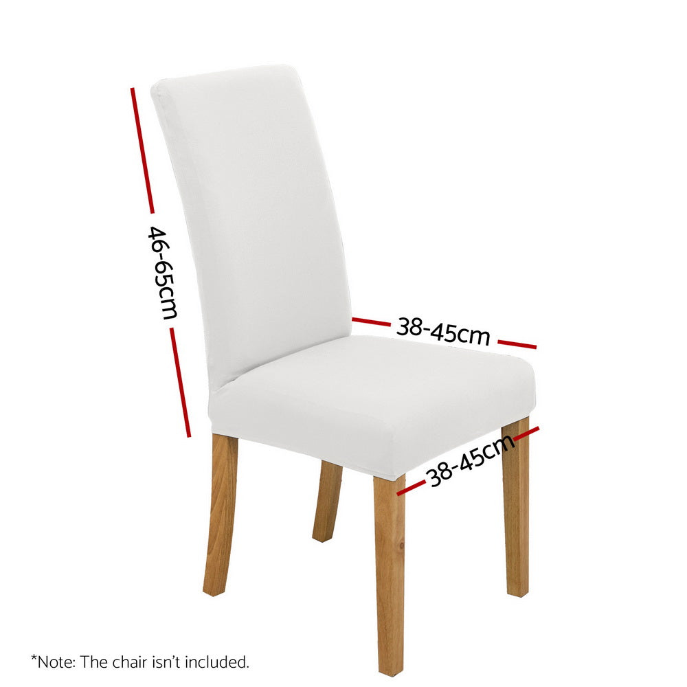 Riley Fabric Dining Chair Cover Set – White