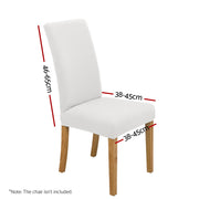Riley Fabric Dining Chair Cover Set – White