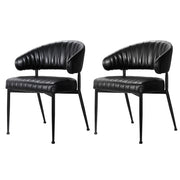 Lachlan PU Leather Dining Chair Set of 2 – Black