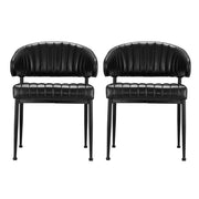 Lachlan PU Leather Dining Chair Set of 2 – Black