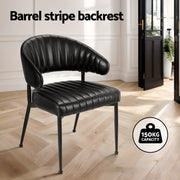 Lachlan PU Leather Dining Chair Set of 2 – Black