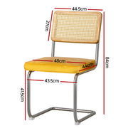 Landon Velvet Dining Chair Set of 2 – Yellow
