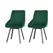 Langford Velvet Dining Chair Set of 2 – Green