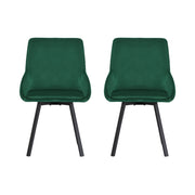 Langford Velvet Dining Chair Set of 2 – Green