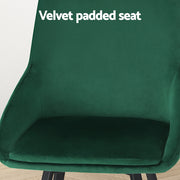 Langford Velvet Dining Chair Set of 2 – Green