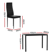 Cobalt Metal Dining Set – Black