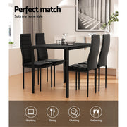 Cobalt Metal Dining Set – Black