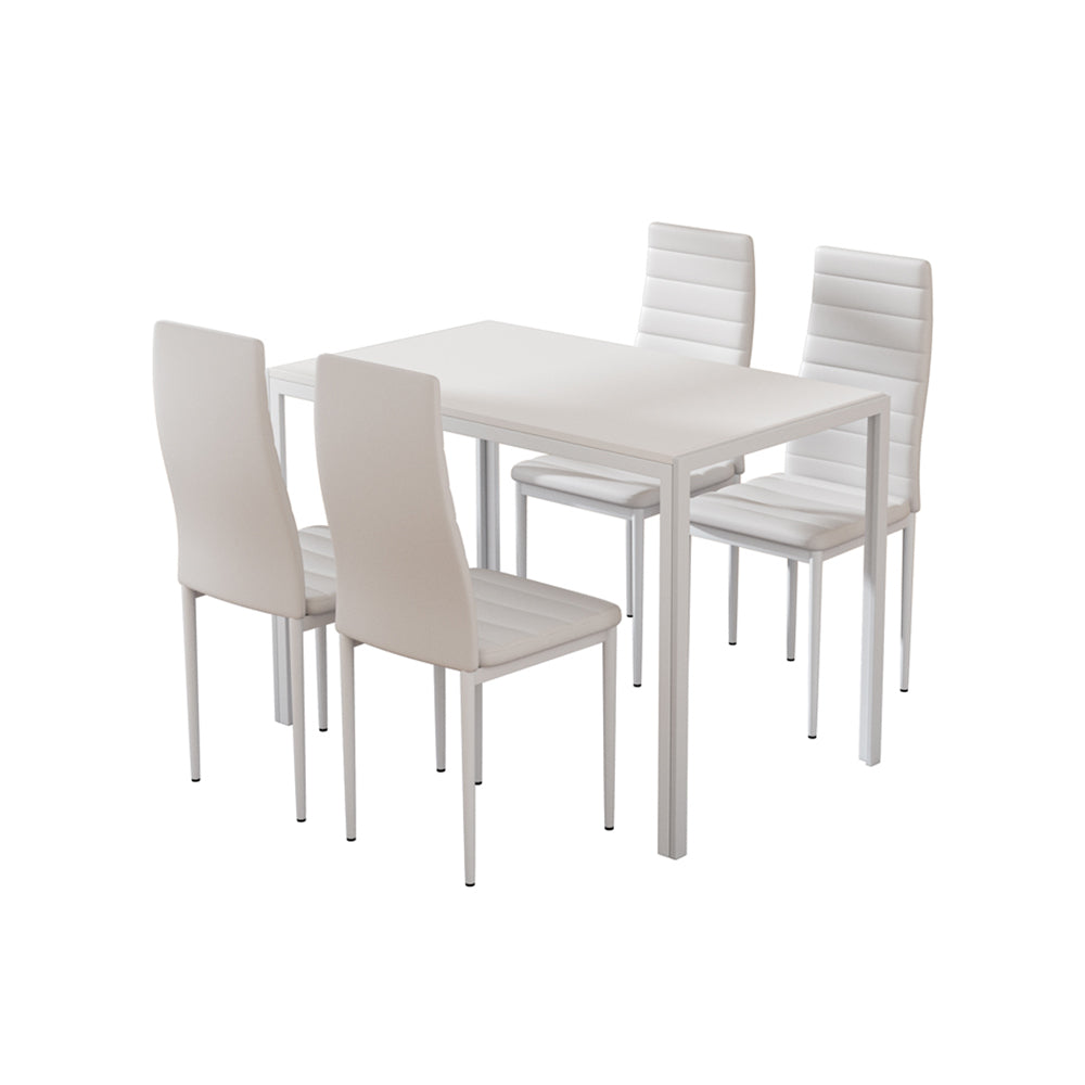 Cobalt Metal Dining Set – White