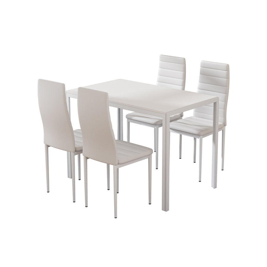 Cobalt Metal Dining Set – White