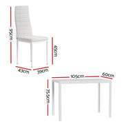 Cobalt Metal Dining Set – White
