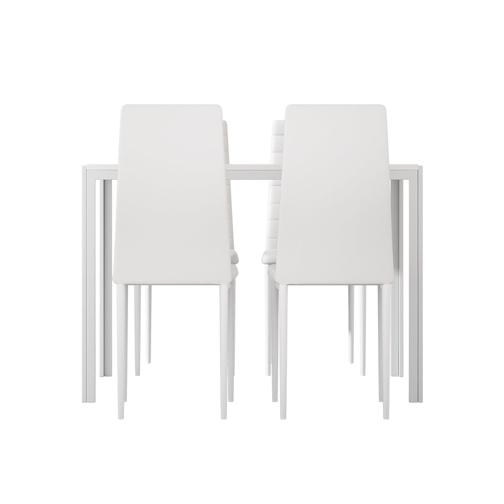 Cobalt Metal Dining Set – White