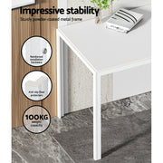 Cobalt Metal Dining Set – White