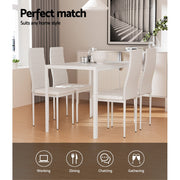 Cobalt Metal Dining Set – White