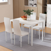 Cobalt Metal Dining Set – White