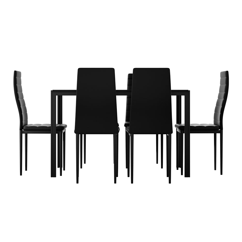 Clyde Metal Dining Set – Black