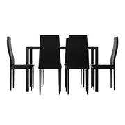 Clyde Metal Dining Set – Black