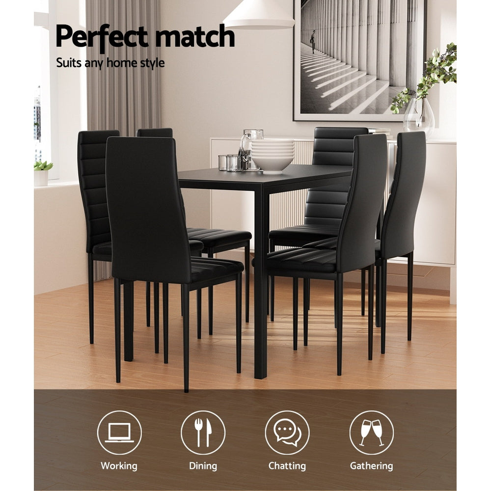Clyde Metal Dining Set – Black
