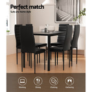 Clyde Metal Dining Set – Black