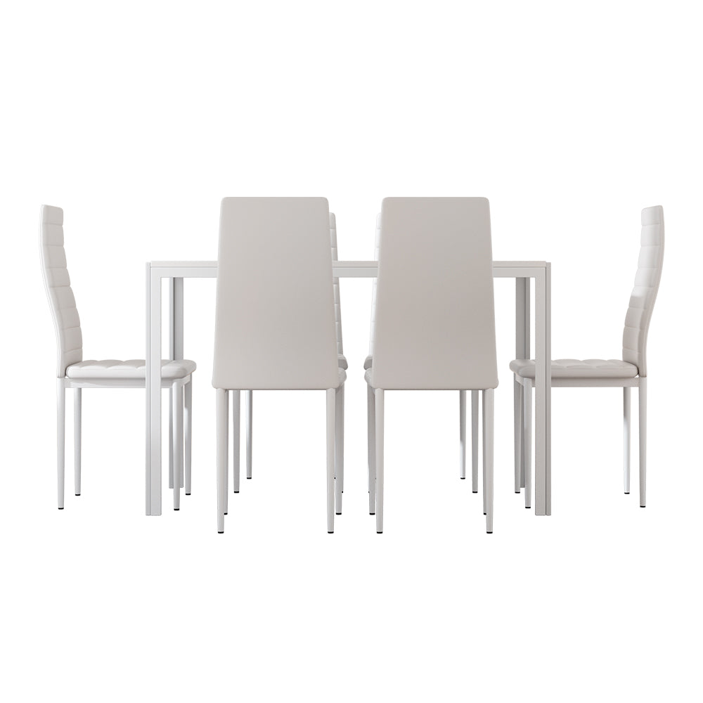 Clifton Metal Dining Set – White