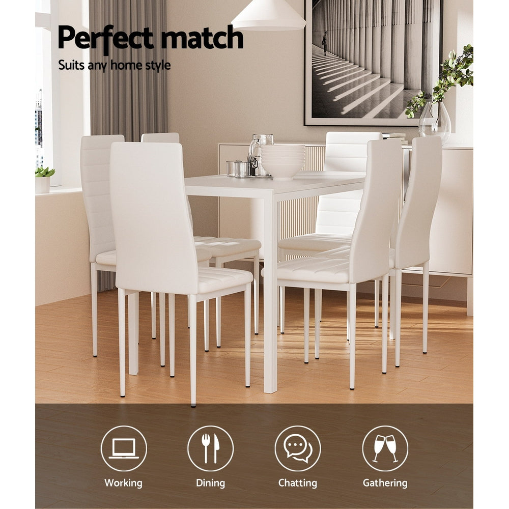 Clifton Metal Dining Set – White