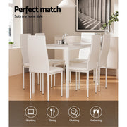 Clifton Metal Dining Set – White
