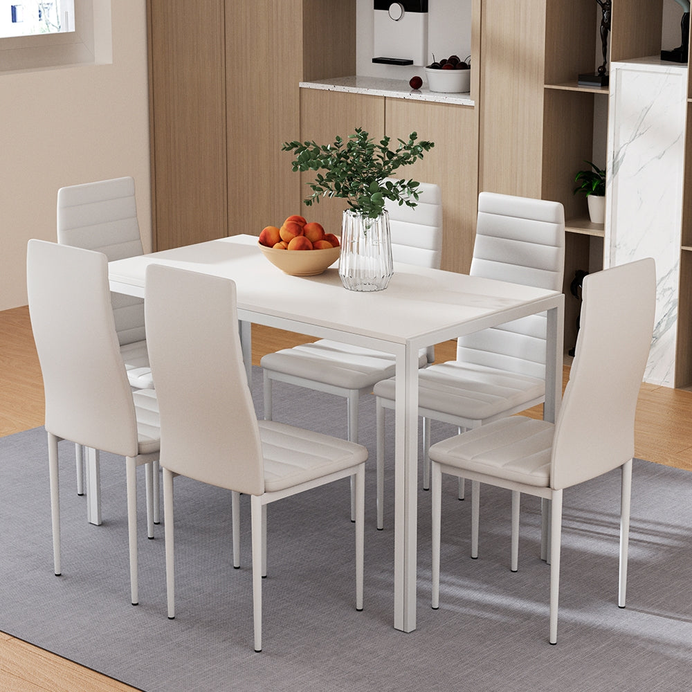 Clifton Metal Dining Set – White