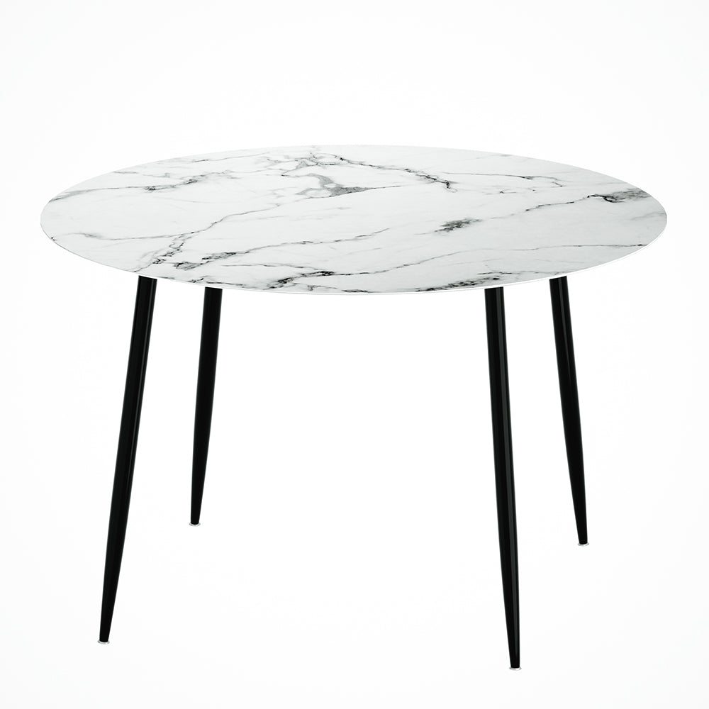 Channing Metal Dining Table – White