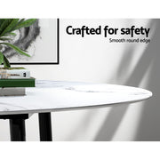 Channing Metal Dining Table – White