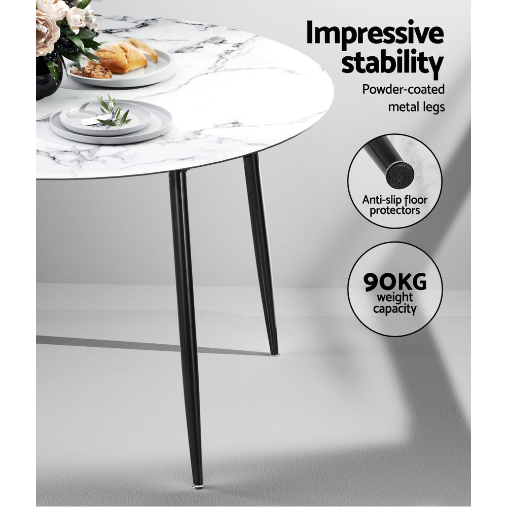 Channing Metal Dining Table – White