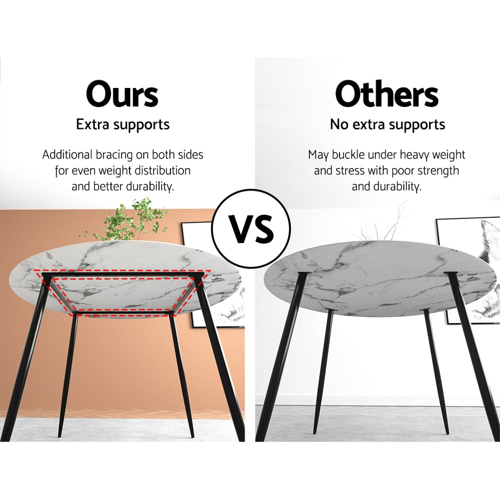 Channing Metal Dining Table – White