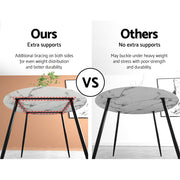 Channing Metal Dining Table – White