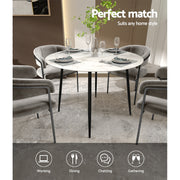 Channing Metal Dining Table – White