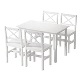 Artiss Dining Chairs and Table Dining Set 4 Cafe Chairs Set Of 5 4 Seater White