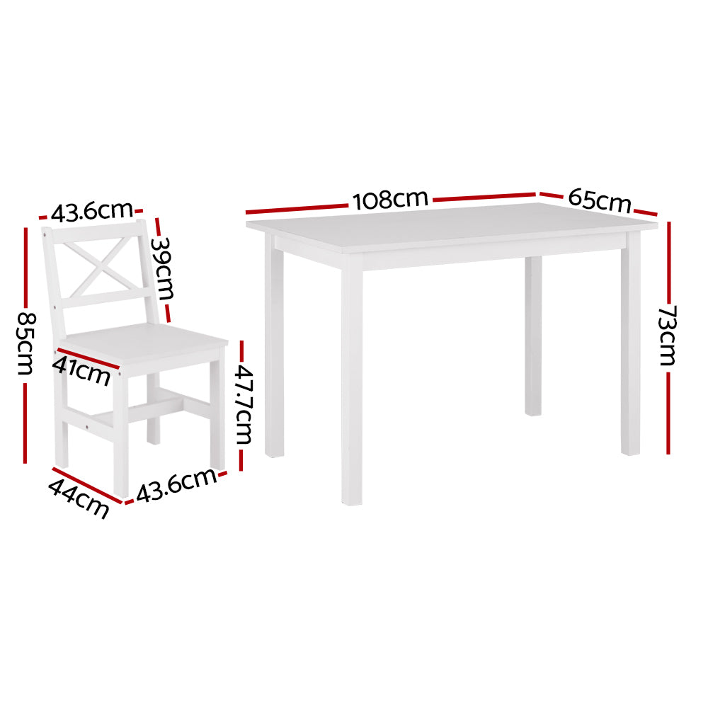 Lawson Dining Set – White