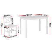 Lawson Dining Set – White