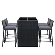 Indigo Wicker Outdoor Bistro Set – Grey