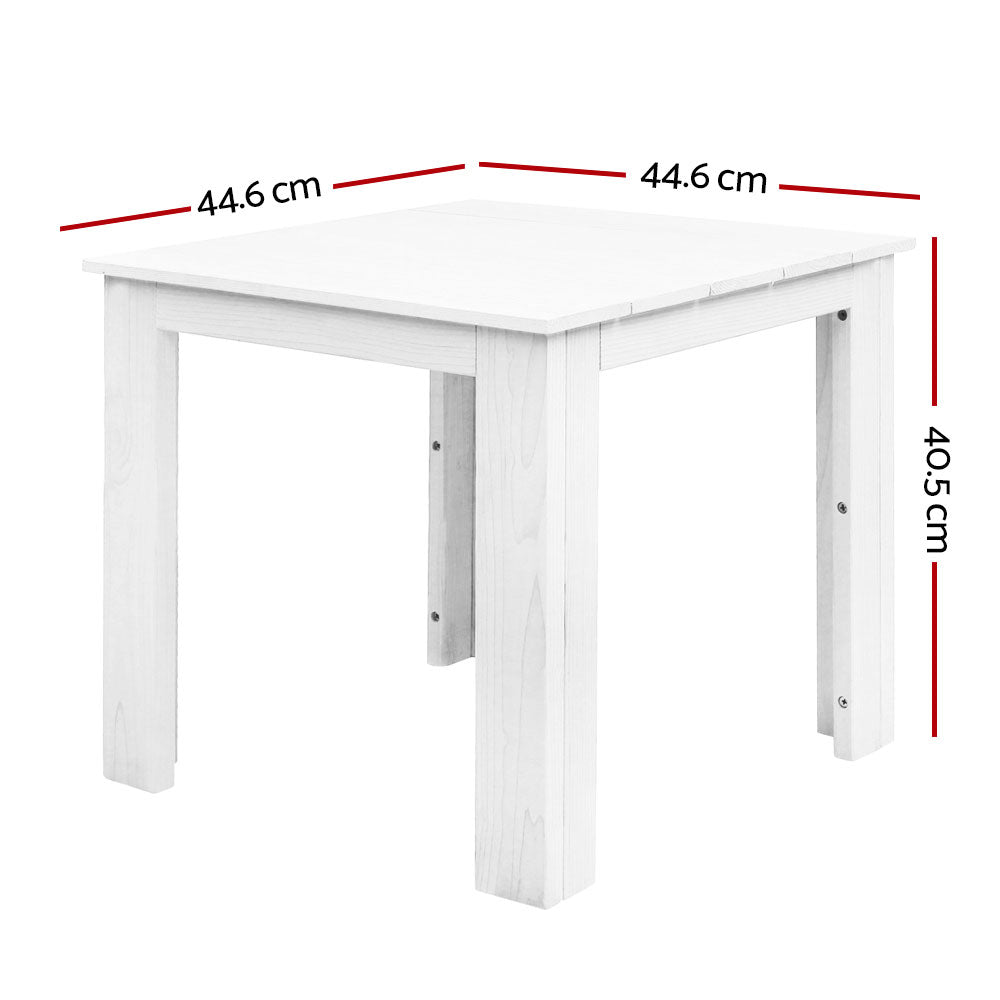 Coffee Wooden Camping Furniture – White