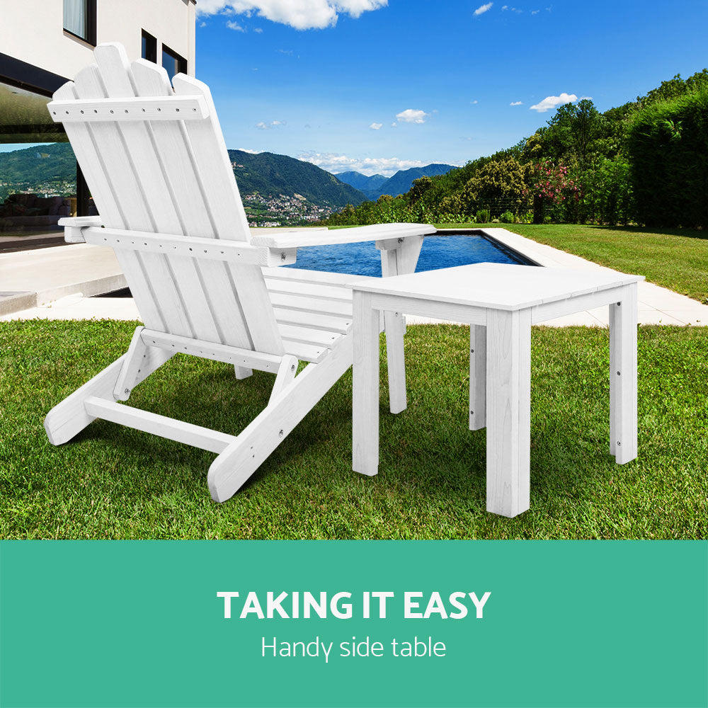 Coffee Wooden Camping Furniture – White
