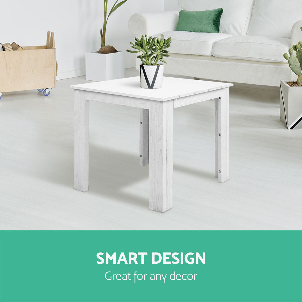 Coffee Wooden Camping Furniture – White