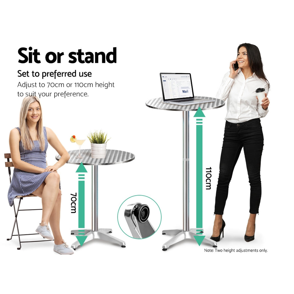 Hendrix Outdoor Bar Table – Silver