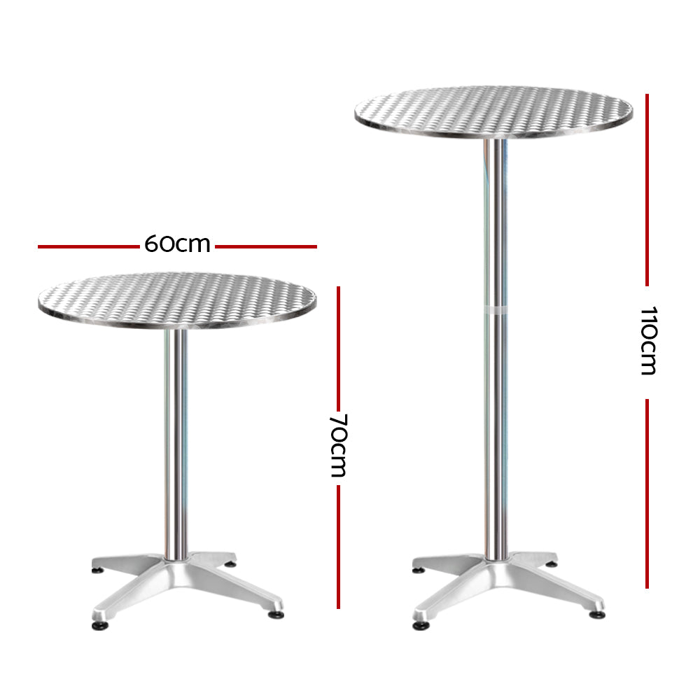 Hendrix Outdoor Bar Table Set of 2 – Silver