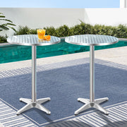 Hendrix Outdoor Bar Table Set of 2 – Silver