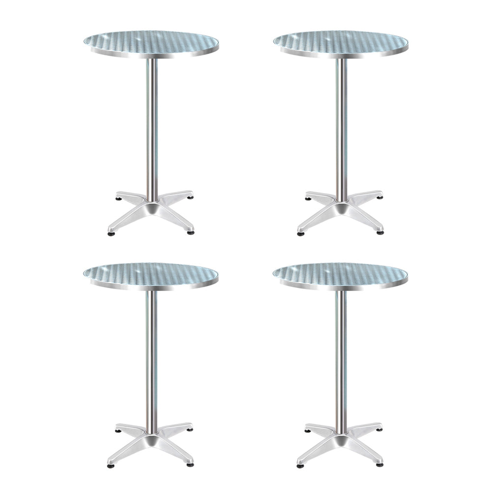 Hendrix Outdoor Bar Table Set of 4 – Silver