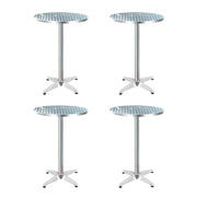 Hendrix Outdoor Bar Table Set of 4 – Silver