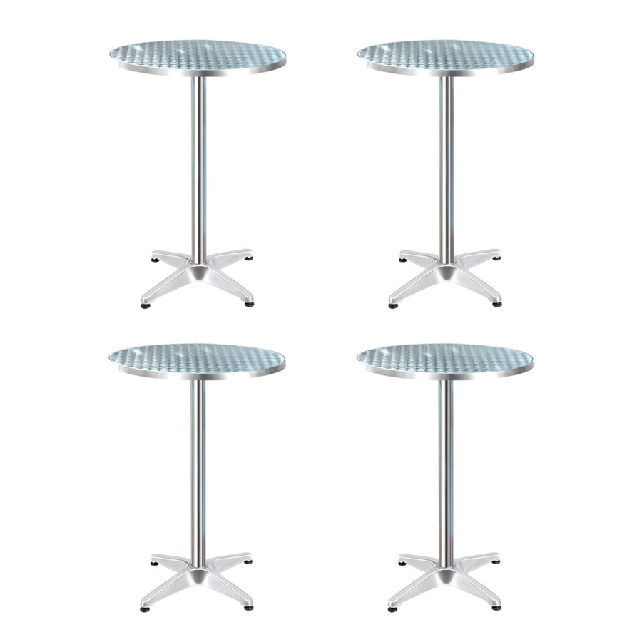 Hendrix Outdoor Bar Table Set of 4 – Silver