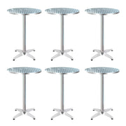 Hendrix Outdoor Bar Table Set of 6 – Silver