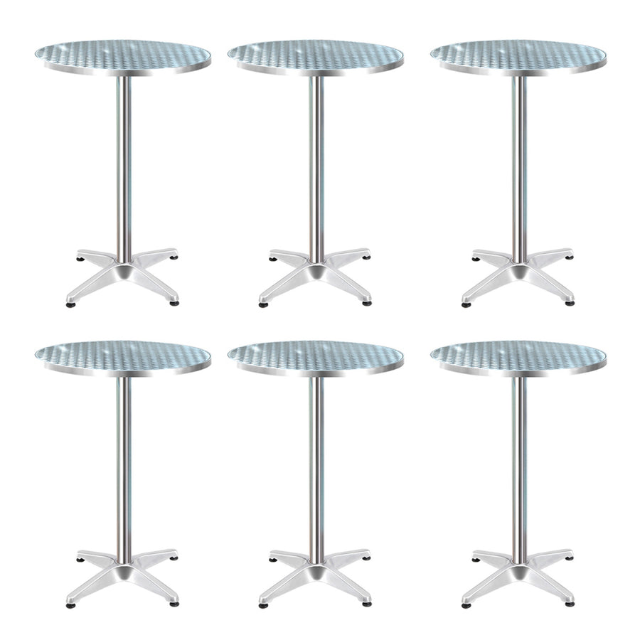 Hendrix Outdoor Bar Table Set of 6 – Silver